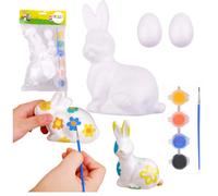 Kit per dipingere decorazioni in polistirolo Coniglio e 2 uova