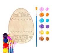 Kit per Dipingere Uova di Pasqua Fai Da Te - Materiali per Artigianato in Legno | Set Creativo Per Pittura - per Ragazzi Bambini Scuola Materna Asilo Estivi Homeschooling Attività Scolastiche Complean