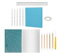 Kit per Embossing su Metallo Kit Bricolage Fai da Te 36 Pezzi Fogli di | Kit Embossing su Latta Adatti a Progetti d'Arte Fai da Te Bricolage Principi