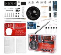 Kit per esercizi di saldatura elettronica con radio digitale e display, kit per elettronica fai da te con modulo di ricarica per principianti, studenti e formazione STEM, pratico set di apprendimento