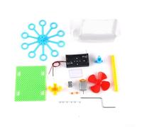 Kit per esperimenti STEM con macchina a bolle a manovella costruibile per illustrare il trasferimento di energia e la fluidodinamica per giovani studenti