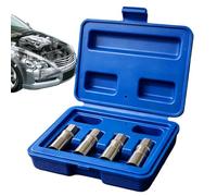 Kit per Estrazione Bulloni Rotti,4 Pezzi Estrattore Universale Multi-Spline da 6,35 mm - Set Estrattori Viti | Per Bulloni Danneggiati E Rotti Auto Meccanica Casa Officina Garage Cantiere Riparazione