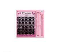 Kit per extension ciglia Cluster Extensions con Colla Pinzette applicazione DIY Aspetto realistico Morbido privo di irritazioni Riutilizzabile Versatile Regalo perfetto gli appassionati bellezza