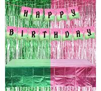 Kit per feste da strega in & verde per eventi di compleanno, include striscioni, tovaglie, fondali con frange, ideale per luoghi unici di celebrazione