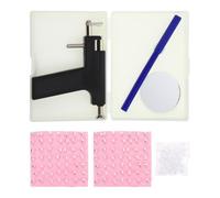 Kit per Foratura Orecchio e Ombelico Orecchini, Acciaio | Acciaioossidabile e Pp, Nero, Uso Domestico o Salone, Design Pratico e Portatile