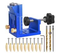 Kit per fori tascabili per la lavorazione del legno, in lega di alluminio, con morsetto a 15 gradi, per la lavorazione del legno, set di localizzatori per fori fai da te, mobili