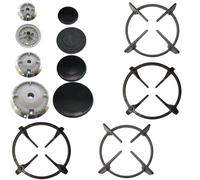Kit per FOSTER SMEG 4 griglie tonde 4 bruciatori 4 spartifiamma smaltati