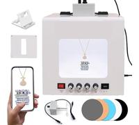 Kit per fotografia, con giradischi regolabile, controllo della velocità e regolazione della temperatura del colore per pietre preziose, ideale per foto professionali