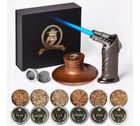 Kit per fumatori da cocktail con torcia e aromi di trucioli di legno per whisky e Bourbon, kit fumatore per bevande fumatori per infusione whisky, vino, regalo per papà, marito e amanti dei cocktail