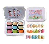 Kit per Gel - Set di pigmenti per vernice opaca con gradiente di 9 colori | Gel per pittura per effetti stamping, scolpiti e ombré | Pigmento professionale per per ma