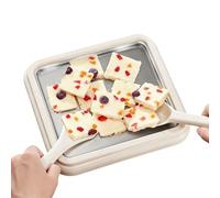 Kit Per Gelato Arrotolato, Macchina Istantanea In Acciaio Inossidabile Con 2 Spatole, Raffreddamento Rapido, Impermeabile E Senza Necessità Di Elettricità, Per Gelato Soft