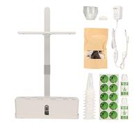 Kit per germinazione di piante da giardino da interno con luce a LED per coltivazione idroponica, ciclo d'acqua da 2,5 l, timer automatico, regolazione del peso, kit da giardino per fioriera da
