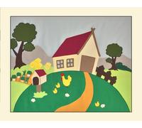 Kit per il Cucito Patchworkbild, Patchwork, Trapunta, " Rurale Paesaggio "
