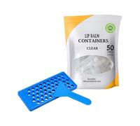 Kit per il fai da te per balsamo per le labbra, con vassoio per lucidalabbra, rossetto con vassoio di riempimento, spatola e 50 tubi trasparenti per balsamo per labbra fatto in casa con raschietto per