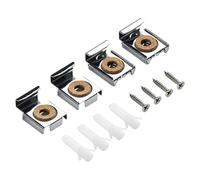 kit per il fissaggio a parete, Gancio di montaggio con clip senza cornice da 12 pezzi for a parete for specchio