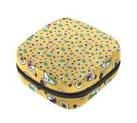 Kit per il primo ciclo mestruale arancione di Halloween veleno per ragazze, salvaslip tampone, borsa mestruale, supporto per assorbenti con cerniera, organizer per tovaglioli sanitari