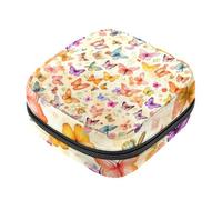 Kit per il primo ciclo mestruale con farfalla colorata per ragazze, salvaslip per assorbenti mestruali, porta assorbenti con cerniera, organizer per tovaglioli sanitari
