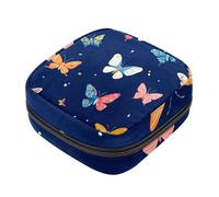 Kit per il primo ciclo mestruale con motivo farfalla senza cuciture per ragazze, salvaslip per assorbenti mestruali, porta assorbenti con cerniera, organizer per tovaglioli sanitari