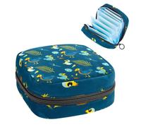 Kit per il primo ciclo mestruale del bambino di Dodo Bird del fumetto blu carino per ragazze, salvaslip tampone, borsa mestruale, supporto per assorbenti con cerniera, organizer per tovaglioli