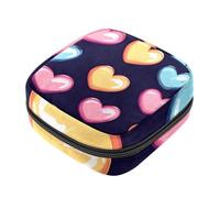 Kit per il primo ciclo mestruale per ragazze, salvaslip con cuore per San Valentino, borsa mestruale, supporto per assorbenti con cerniera, organizer per tovaglioli sanitari