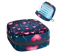 Kit per il primo periodo di San Valentino Heart Beat-1855 per ragazze, salvaslip tampone, borsa mestruale, supporto per assorbenti con cerniera, organizer per tovaglioli sanitari