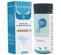 Kit per il test dell'acqua potabile 100 pezzi 14 in 1 per la casa, kit per il test dell'acqua rapido e semplice per tester della durezza del piombo ferro rame fluoruro