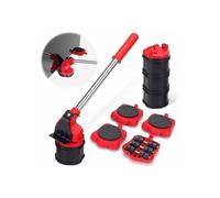 Kit per il trasloco di mobili con leva e 4 ruote, per spostare facilmente divano e frigorifero, colore rosso.