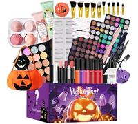 Kit per il trucco completo | Mascara lunga tenuta | Palette di ombretti, fondotinta e pennelli per il trucco | Ideale per ragazze, professionisti e il