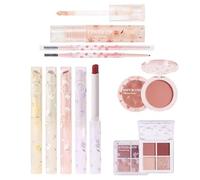 Kit per il trucco da donna, kit di trucco da viaggio, 8 pezzi, tutto in onne, ingredienti non irritanti, set di per il trucco da donna, impermeabile, per principianti e professionisti