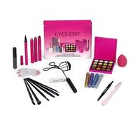 Kit per il trucco degli occhi, kit per il trucco per principianti, gli occhi professionali compongono kit - Includi palette di ombretti, mascara, stencil per timbro per sopracciglia,