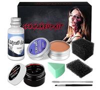 Kit per il Trucco Delle Cicatrici Delle Ferite di Halloween: Cera per Cicatrici per il Trucco SFX - Cicatrici di Sangue Finte per Adulti e Bambini - Festa Carnevale Zombie Vampire Masquerade Cosplay