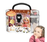 Kit per il trucco per ragazze, finta giocattoli per il trucco Play Girl | Giocattolo interno con splendida scatola di stoccaggio per Natale, compleanno, giornata per bambini,