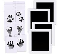 Kit per Impronte di Mani e Piedi del Bebè | Toccare Senza Inchiostro| 4 Tamponi Riutilizzabili di Grandi Dimensioni | Adatto ai Neonati da 0 a 6 Mesi| Impronte di Zampe di Cani e Gatti| Regalo Ricordo