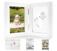 Kit per impronte di piedi e mani per neonati, regalo per ragazze e ragazzi, kit personalizzato per impronte di mani e piedi del bambino, con cornice per foto del bambino, kit di stampi per stampa a