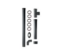Kit per installazione stufa a pellet Ø 80 mm nero metallico Nero metallico