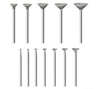 Kit per intaglio e lucidatura in pietra smerigliatrice, 12 pezzi, con punte da 2,35 mm e 3 mm per utensili rotanti e smerigliatrici