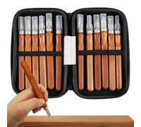 Kit per Intaglio Legno Piccoli Scalpelli Con Pietra Da Affilare | 12 Pezzi Set Di Utensili Per Scultura Del Legno per Falegnami Artisti Carpentiere Verdura Sapone Frutta Artigianato