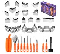 Kit per Intaglio Zucche con Strumenti Acciaio Robusto Con Stencil Inclusi