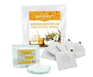 Kit per la caseificazione Caglio e cloruro di Calcio per 100 Litri di Latte vaccino, ovino, caprino e di soia