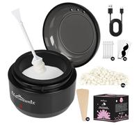 Kit per la ceretta del naso, per donne e uomini, mini scaldacera portatile per naso/orecchio/sopracciglia/barba/labbra, con 50 g di chicchi di cera dura, 10 applicatori, 5 bastoncini per capelli e 1
