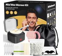 Kit per la ceretta del naso, per uomini e donne, mini scalda cera USB-C a calore rapido per la depilazione di naso, orecchie e sopracciglia, kit di cera intelligente per controllo della temperatura