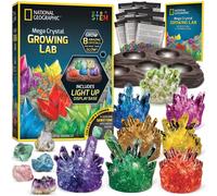 Kit per la coltivazione di cristalli National Geographic - Coltiva 8 cristalli luminosi, regalo scientifico per bambini dagli 8 ai 12 anni