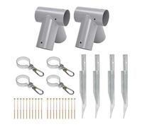 Kit per la costruzione di un parco giochi altalena da giardino per bambini, prodotto nell'Unione Europea (grigio, 90°)