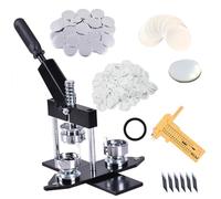 Kit per la creazione di badge, macchina per la creazione di badge, creazione di badge con bottone magnetico per frigorifero con 100 accessori e taglierina, kit per la stampa di badge in meta