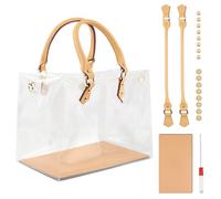 Kit per la creazione di borse in PVC trasparente, Maniglia Borsetta Con Accessori, Borsa di totalizzatore fai da te in PVC trasparente Adatto per l'uso quotidiano, lavoro, compleanno(22*11.5*18cm)