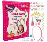 Kit per la creazione di fasce per capelli con unicorno, kit per la creazione di fasce per capelli per ragazze, divertenti fasce per capelli fai da te e accessori per capelli, giocattoli, fasce per
