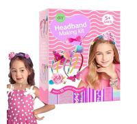 Kit per la creazione di fasce per ragazze, kit per fascia per ragazze sicure, kit per la produzione di fasce alla moda, 10 fasce per capelli, kit per arti e mestieri per oltre 5 anni