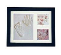 Kit per la creazione di impronte di mani e impronte per neonati regali per neonati neonati regali personalizzati il battesimo del bambino cornici foto ricordo per la registrazione dei bambini -Nero
