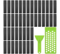 Kit per la creazione di lucidalabbra da donna, kit fai da te, include 100 tubi di balsamo per labbra in PP nero, 2 strumenti di riempimento, vassoio con più scomparti, ideale per la cura delle labbra