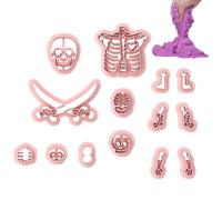 Kit per la creazione di orecchini in argilla, per Halloween, scheletro, | Adorabile fantasma argilla cutter per signora ragazza principiante donne professionali fai da te resina mestiere fondente